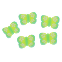 Polymer Ton Cabochon, Schmetterling, handgemacht, flache Rückseite, 10x7x1mm, 500PCs/Tasche, verkauft von Tasche