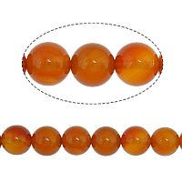Naturlig rød agat perler, Red Agate, Runde, 4mm, Hole:Ca. 0.8-1mm, Længde Ca. 15.5 inch, 10Strands/Lot, Solgt af Lot