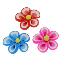 Polymer Clay Beads Flower handmade mixed colors Approx 1-1.5mm Sold By Bag