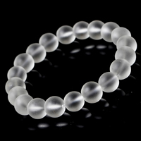 Clear Quartz Bracelet, Round, natural, different size for choice & frosted, Length:Approx 7.5 Inch, Sold By Lot