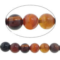 Natural Miracle Agate perler, Runde, 8mm, Hole:Ca. 0.8-1mm, Længde Ca. 15.5 inch, 10Strands/Lot, Ca. 49pc'er/Strand, Solgt af Lot