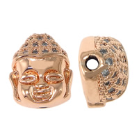 Buddha Beads Brass plated micro pave cubic zirconia nickel lead & cadmium free Approx 1.5mm Sold By Lot