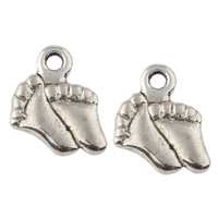 Zinc Alloy Pendants Foot antique silver color plated nickel lead & cadmium free Approx 1mm Approx Sold By KG