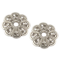 Zinc Alloy Bead Cap Flower antique silver color plated nickel lead & cadmium free Approx 2mm Approx Sold By KG