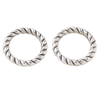 Tibetan Style Linking Ring, Donut, antique silver color plated, nickel, lead & cadmium free, 8x1mm, Hole:Approx 5.5mm, Approx 6549PCs/KG, Sold By KG