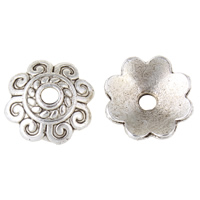 Zinc Alloy Bead Cap Flower antique silver color plated nickel lead & cadmium free Approx 1mm Approx Sold By KG