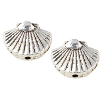 Zinc Alloy Jewelry Beads Shell antique silver color plated nickel lead & cadmium free Approx 1.5mm Approx Sold By KG