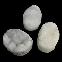 Cristal naturel cabochon, le style Druzy & dos plat & mélangé, 17x24x10mm-25x13mm, 20PC/sac, Vendu par sac