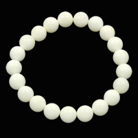 Fluted Giant, Round, natural, white, 8mm, Length:Approx 6 Inch, 10Strands/Bag, Sold By Bag