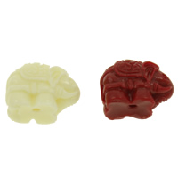 Synthetic Coral Beads, Elephant, carved, more colors for choice, 15x12x9mm, Hole:Approx 1mm, 100PCs/Bag, Sold By Bag