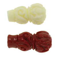 Synthetic Coral Beads Calabash carved Approx 2mm Sold By Bag