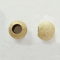 Messing Stardust Perler, Runde, guldfarve belagt, nikkel, bly & cadmium fri, 10mm, Hole:Ca. 3.5mm, 1000pc'er/Bag, Solgt af Bag
