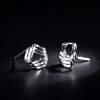 925 Sterling Silver Stud Earrings plated Sold By Pair