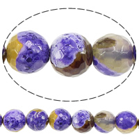 Fire Agate Beads, Round, natural, different size for choice & faceted, Hole:Approx 1.5mm, Sold Per Approx 14.5 Inch Strand