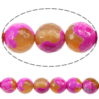 Fire Agate Beads, Round, natural, different size for choice & faceted, Hole:Approx 1.5mm, Sold Per Approx 15 Inch Strand
