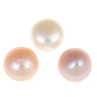 Perles nacres de culture d'eau douce demi percées , perle d'eau douce cultivée, dôme, semi-foré, plus de couleurs à choisir, Niveau AA, 12-13mm, Trou:Environ 0.8mm, Vendu par paire