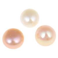 Perles nacres de culture d'eau douce demi percées , perle d'eau douce cultivée, dôme, naturel, semi-foré, plus de couleurs à choisir, Niveau AA, 4-4.5mm, Trou:Environ 0.8mm, 90pairescouple/sac, Vendu par sac