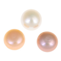 Metà forato coltivate in acqua dolce Perla, perla d'acquadolce coltivata naturalmente, Cupola, mezzo foro, nessuno, Grade AA, 8-8.5mm, Foro:Appross. 0.8mm, 33Pairspaio/borsa, Venduto da borsa