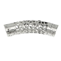 Brass Tube Beads, antique silver color plated, hollow, nickel, lead & cadmium free, 43x10x9mm, Hole:Approx 8mm, 50PCs/Lot, Sold By Lot