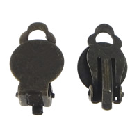 Brass Clip On Earring Finding antique bronze color plated nickel lead & cadmium free Sold By Lot