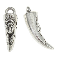 Zinc Alloy Pendants Horn antique silver color plated nickel lead & cadmium free Approx 2mm Approx Sold By KG