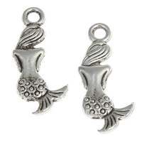 Character Zinc Alloy Pendants Mermaid antique silver color plated nickel lead & cadmium free Approx 1.5mm Approx Sold By KG