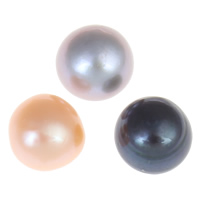 Perles nacres de culture d'eau douce demi percées , perle d'eau douce cultivée, dôme, semi-foré, plus de couleurs à choisir, Niveau AA, 7.5-8mm, Trou:Environ 0.8mm, 33pairescouple/sac, Vendu par sac