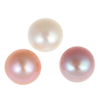 Cultured Half Drilled Freshwater Pearl Beads Dome natural half-drilled Grade AAA 9.5-10mm Approx 0.8mm Sold By Bag