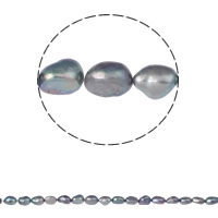 Perles nacres baroques de culture d'eau douce , perle d'eau douce cultivée, violet foncé, 8-9mm, Trou:Environ 0.8mm, Vendu par Environ 14.5 pouce brin