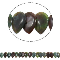 Ruby in Zoisite Beads, Teardrop, 22x31x5mm, Hole:Approx 1mm, Approx 23PCs/Strand, Sold Per Approx 15.5 Inch Strand