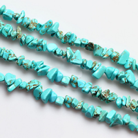 Turquoise Beads Nuggets blue 4-7mm Approx 1-2mm Length Approx 15 Inch  Sold By Lot