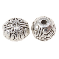 Tibetan Style Jewelry Beads, Drum, antique silver color plated, nickel, lead & cadmium free, 8x7mm, Hole:Approx 1mm, Approx 787PCs/KG, Sold By KG
