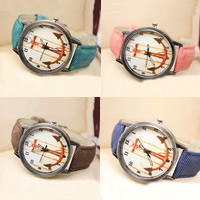 Women Wrist Watch Canvas with Glass & Zinc Alloy plated adjustable & for woman nickel lead & cadmium free 40mm 20mm Length Approx 8 Inch Sold By Lot