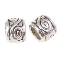 Zinc Alloy Jewelry Beads Drum antique silver color plated nickel lead & cadmium free  Approx 2mm Sold By Bag