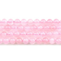 Granos de cuarzo rosa natural, cuarzo rosado, Esférico, diverso tamaño para la opción, Vendido para aproximado 15 Inch Sarta