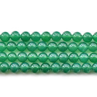 Natural Green Agate Beads, Round, different size for choice, Length:Approx 15 Inch, Sold By Lot