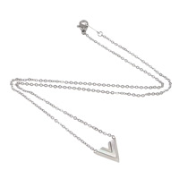 Stainless Steel Jewelry Necklace with Shell plated oval chain & double-sided 1.5mm Sold Per Approx 16 Inch Strand