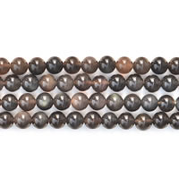 Natural Black Obsidian Beads, Round, different size for choice, Length:Approx 15 Inch, Sold By Lot