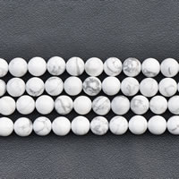 Türkis Perlen, Synthetische Türkis, rund, verschiedene Größen vorhanden, weiß, Länge:ca. 15 ZollInch, verkauft von Menge