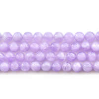 violetter Chalzedon Perle, rund, natürlich, verschiedene Größen vorhanden, Grade AAAAA, verkauft per ca. 15 ZollInch Strang