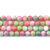 gefärbte Jade Perle, rund, verschiedene Größen vorhanden, Länge:ca. 15 ZollInch, verkauft von Menge