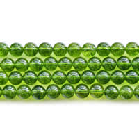Granos de la joyería de cuarzo natural, Esférico, diverso tamaño para la opción, verde, longitud:aproximado 15 Inch, Vendido por Grupo