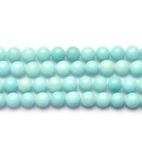Dyed Jade Beads, Round, different size for choice, turquoise blue, nickel, lead & cadmium free, Length:Approx 15 Inch, Sold By Lot