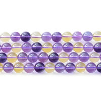 Ametrine Beads, Round, natural, different size for choice, Length:Approx 15 Inch, Sold By Lot