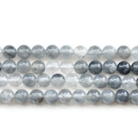 Perles de Quartz gris naturel, Cristal gris, Rond, normes différentes pour le choix, Longueur:Environ 15 pouce, Vendu par lot