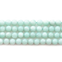 Amazonit Beads, Runde, naturlig, 8mm, Længde Ca. 15 inch, Ca. 5Strands/Lot, Ca. 48PC/Strand, Solgt af Lot