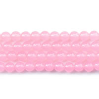 окрашенная Jade Бусины, Круглая, разный размер для выбора, розовый, длина:Приблизительно 15 дюймовый, продается Лот