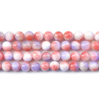gefärbte Jade Perle, rund, verschiedene Größen vorhanden, Länge:ca. 15 ZollInch, verkauft von Menge
