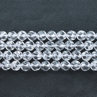 Perles de Quartz clair naturel, Rond, normes différentes pour le choix & spirale, Longueur Environ 15 pouce, Vendu par lot