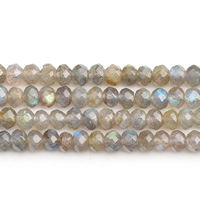 Natural Labradorite Beads, faceted, 4x6mm, Hole:Approx 0.7mm, 96PCs/Strand, Sold Per Approx 15 Inch Strand